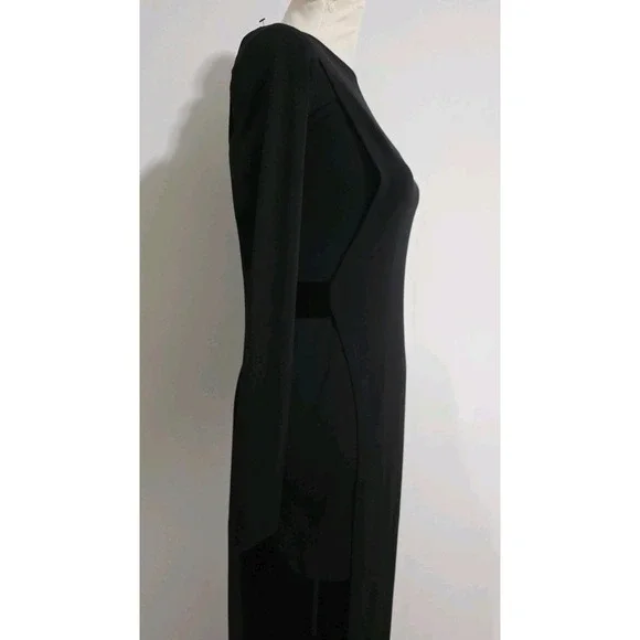 Express Women's Maxi Dress Small Sexy Cocktail Black Long Side Split NWT Bodycon - Picture 4 of 10